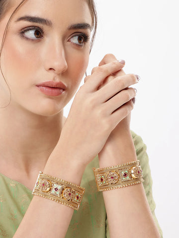 Designer Openable Copper Bangles Set of 2 Pieces