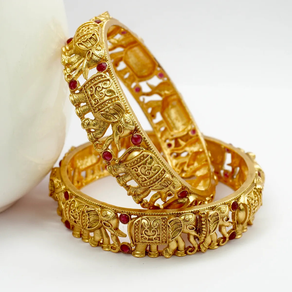 Elephant Themed 2 Pieces Designer Bangles