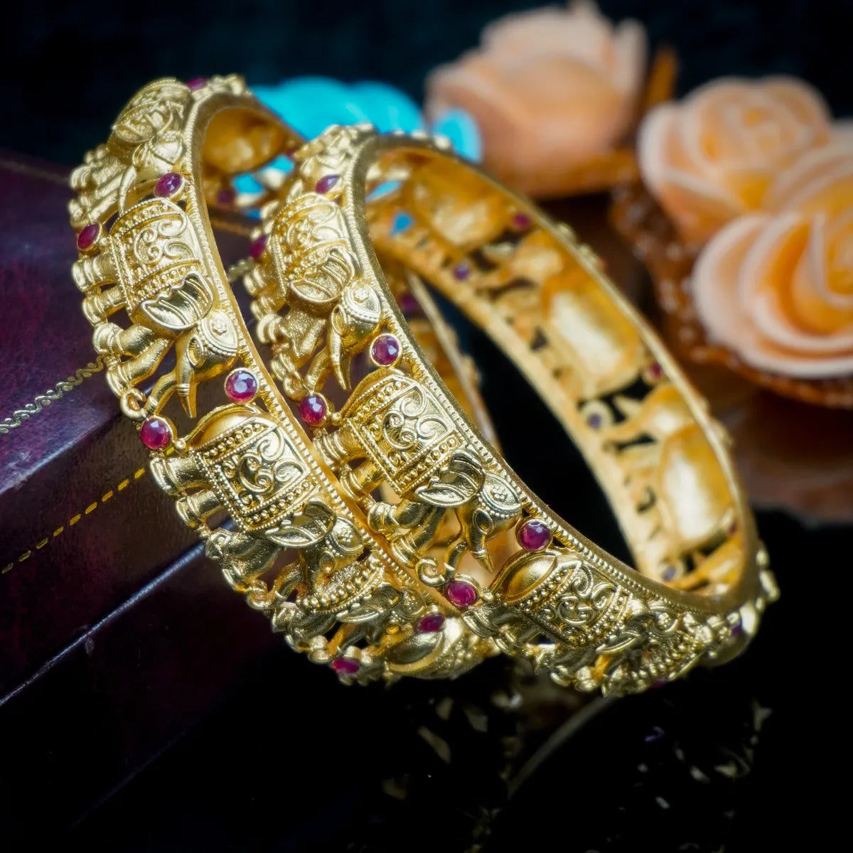 Elephant Themed 2 Pieces Designer Bangles