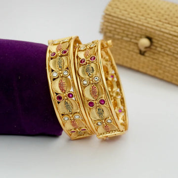 Daily Wear Style Light Weight Openable Bangles Set by Panini Jewels